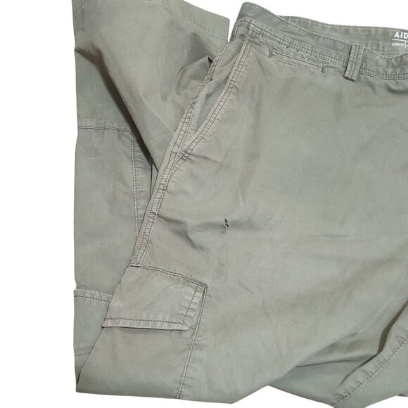 Gap Aiden Summer Chino 35 Olive Green Cargo Utility Pockets Casual Pants Grunge - Picture 8 of 10